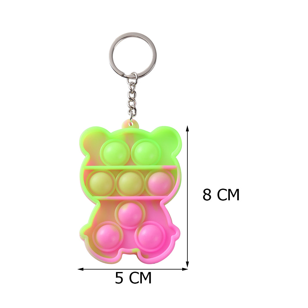 Pop It Fidget - Bear Pendant With Key Chain (B)