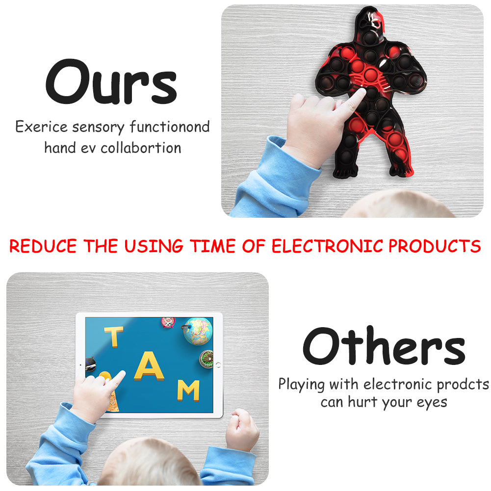 Pop It Fidget - Black Red White Gorilla