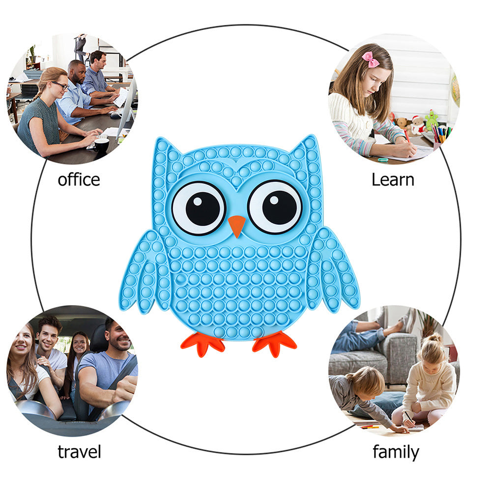 Pop It Fidget - Big Owl (Blue)
