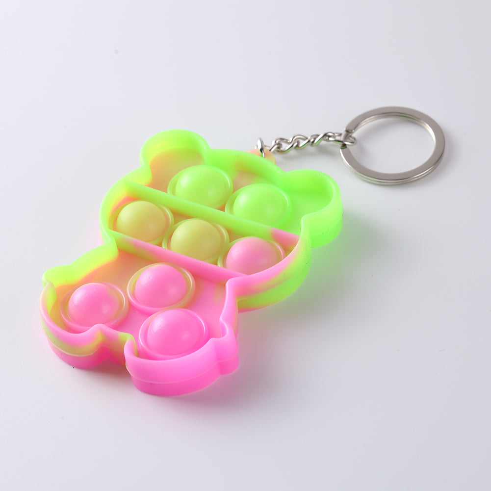 Pop It Fidget - Bear Pendant With Key Chain (B)