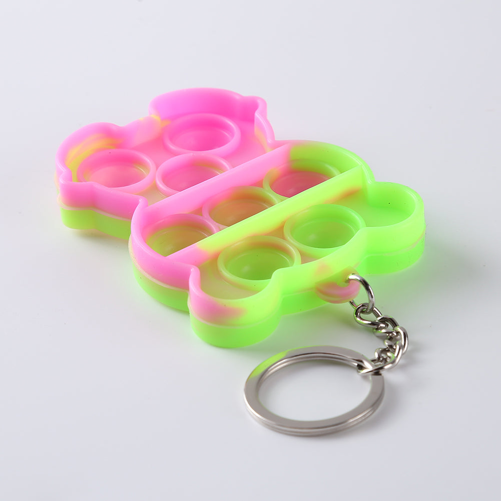 Pop It Fidget - Bear Pendant With Key Chain (B)