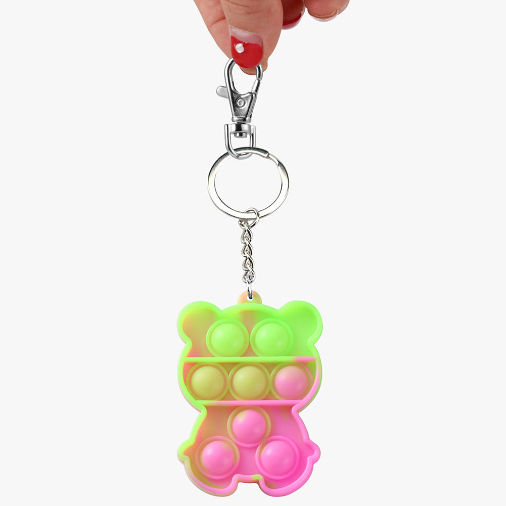 Pop It Fidget - Bear Pendant With Key Chain (B)