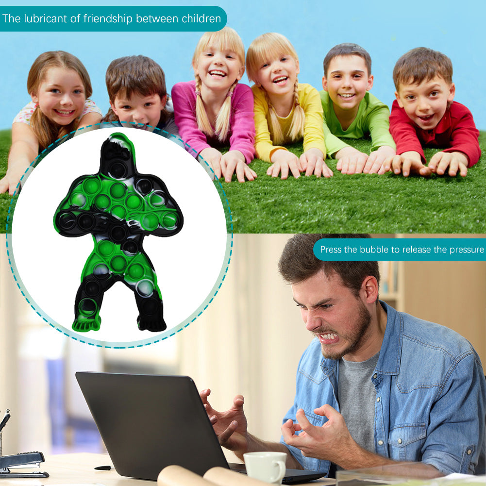 Pop It Fidget - Black Green White Gorilla