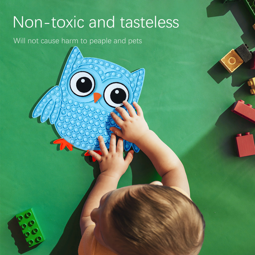 Pop It Fidget - Big Owl (Blue)