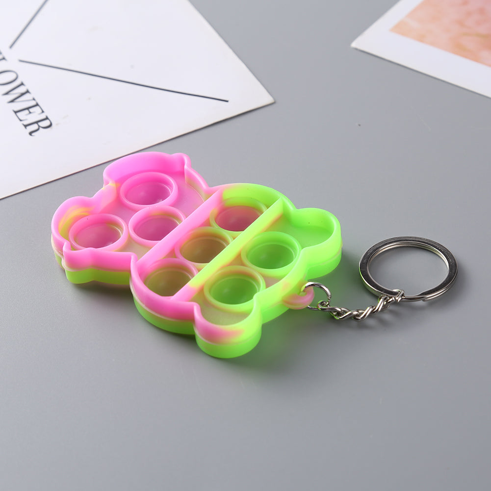 Pop It Fidget - Bear Pendant With Key Chain (B)