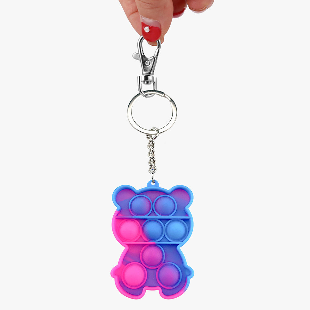 Pop It Fidget - Bear Pendant With Key Chain (A)