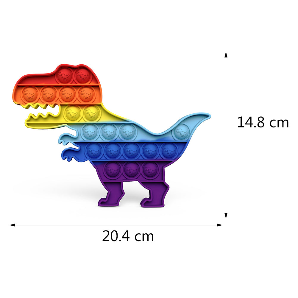 Pop It Fidget - Rainbow Dinosaur