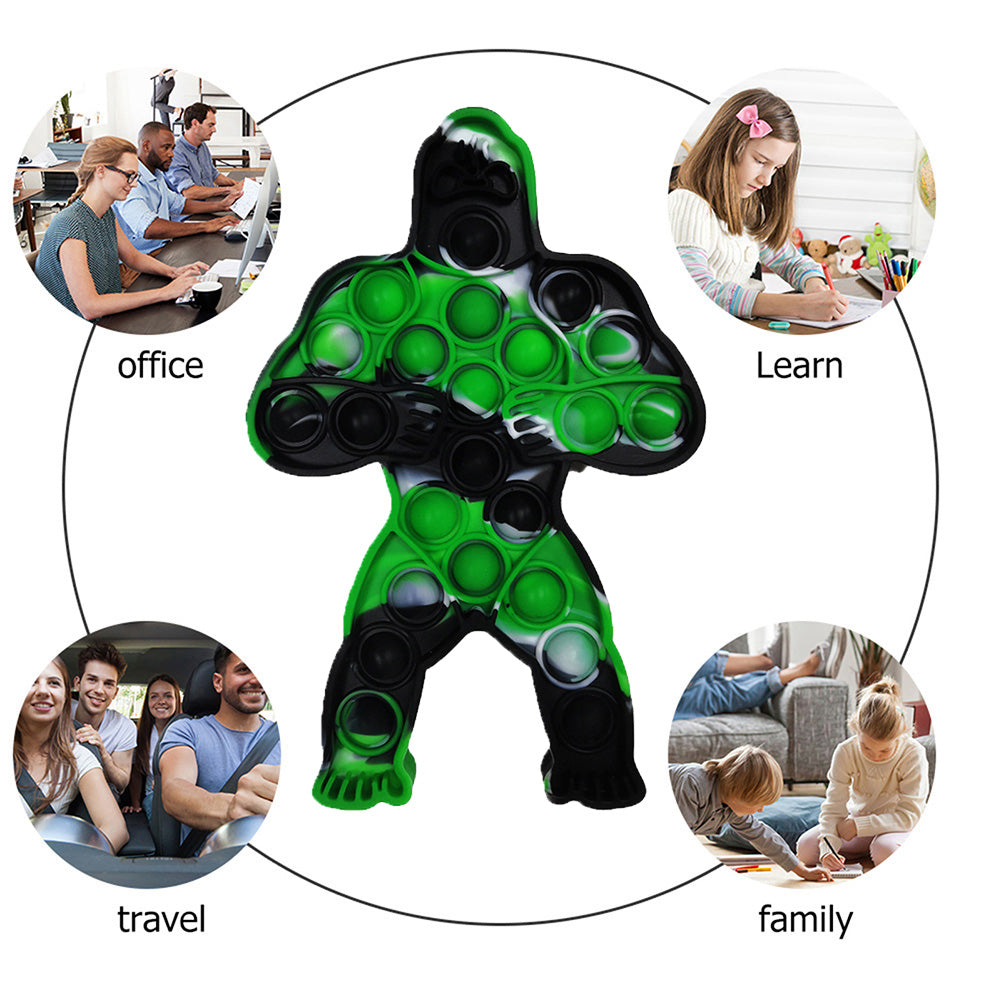 Pop It Fidget - Black Green White Gorilla