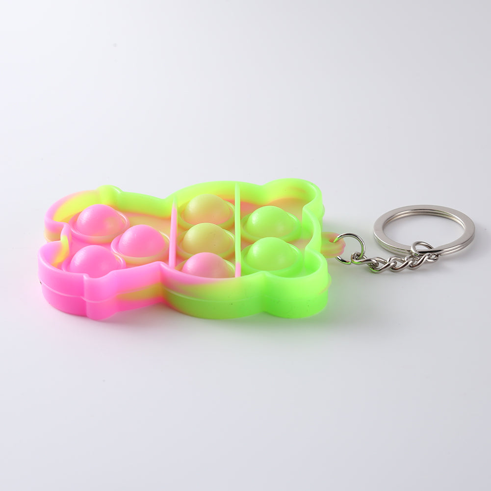 Pop It Fidget - Bear Pendant With Key Chain (B)