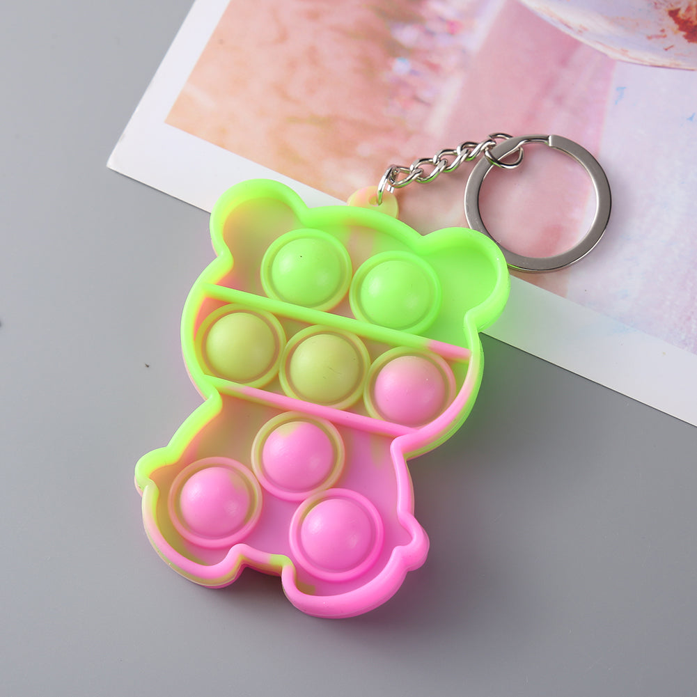 Pop It Fidget - Bear Pendant With Key Chain (B)