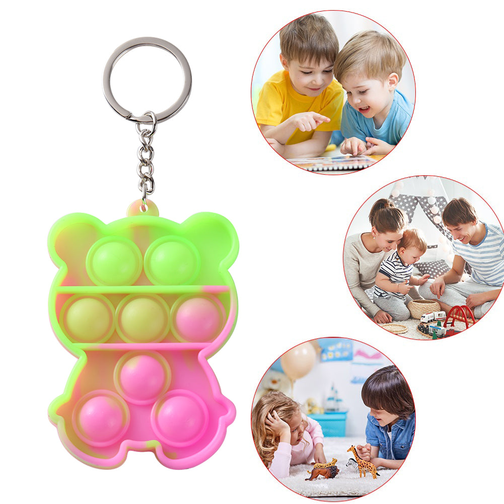 Pop It Fidget - Bear Pendant With Key Chain (B)