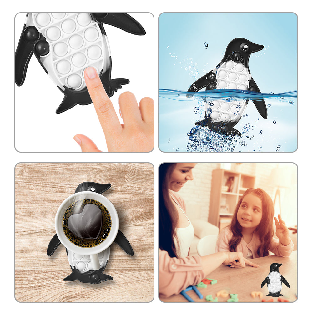 Pop It Fidget - Black and white Penguin