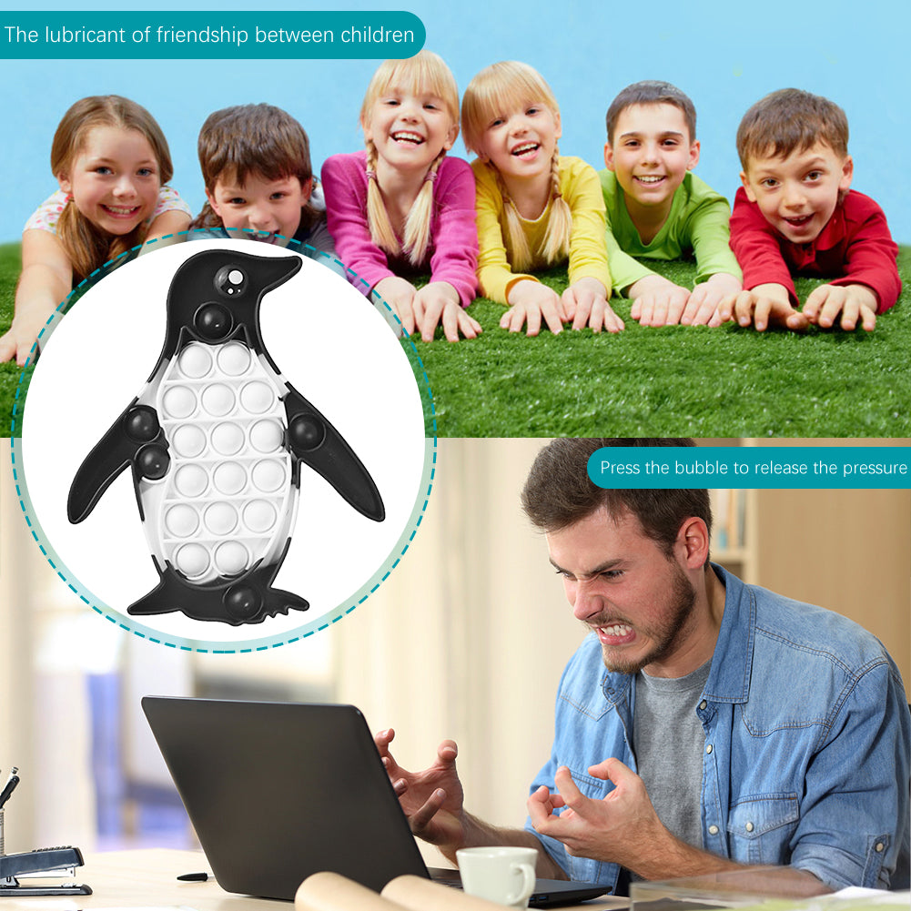 Pop It Fidget - Black and white Penguin