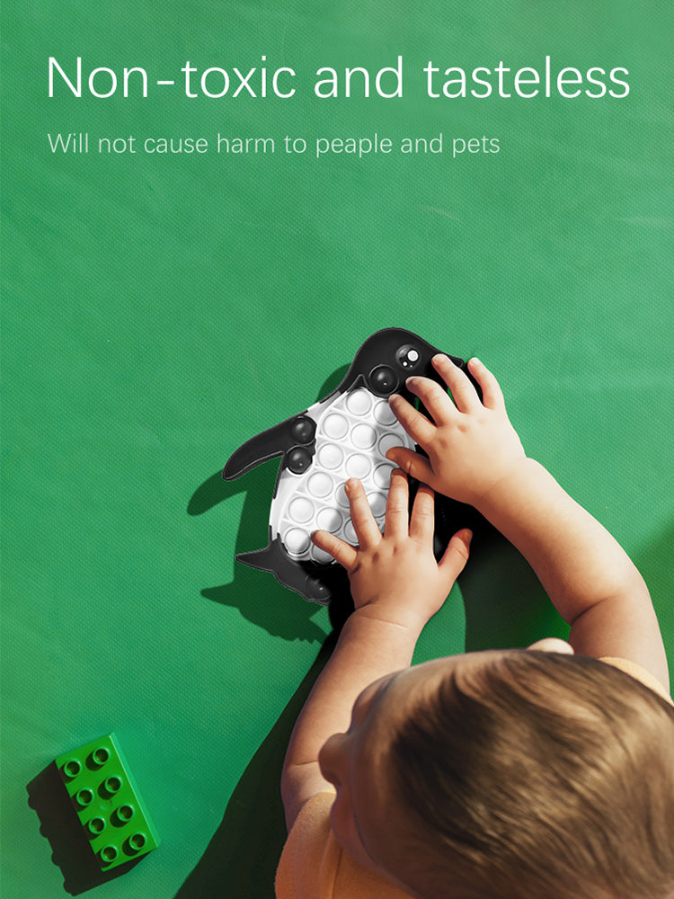 Pop It Fidget - Black and white Penguin