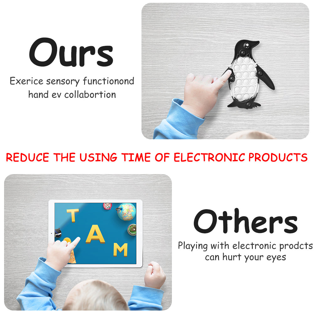 Pop It Fidget - Black and white Penguin