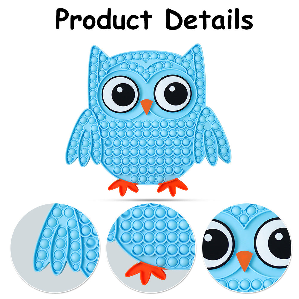 Pop It Fidget - Big Owl (Blue)