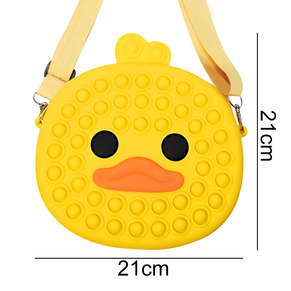 Pop It Fidget - 3D Duck Shoulder Bag (Yellow)