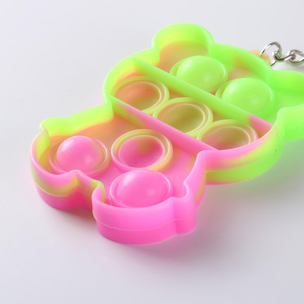 Pop It Fidget - Bear Pendant With Key Chain (B)