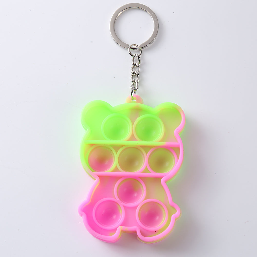 Pop It Fidget - Bear Pendant With Key Chain (B)