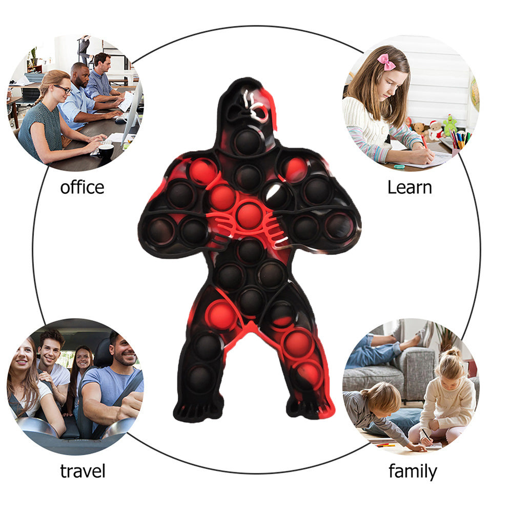 Pop It Fidget - Black Red White Gorilla