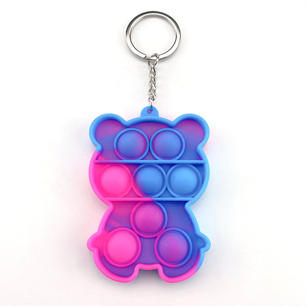 Pop It Fidget - Bear Pendant With Key Chain (A)