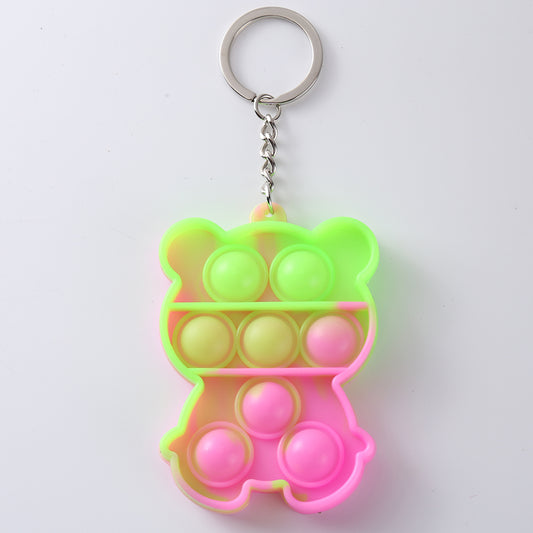 Pop It Fidget - Bear Pendant With Key Chain (B)