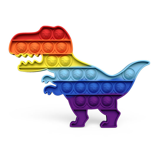 Pop It Fidget -  Rainbow Dinosaur