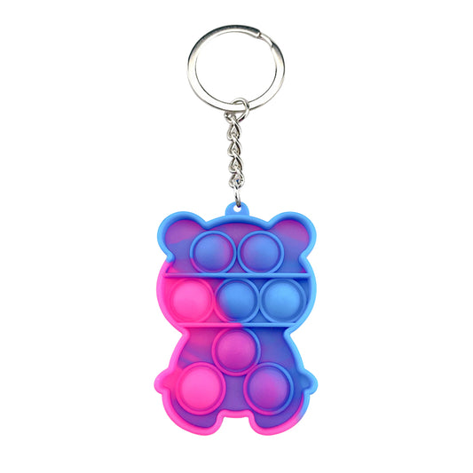 Pop It Fidget - Bear Pendant With Key Chain (A)