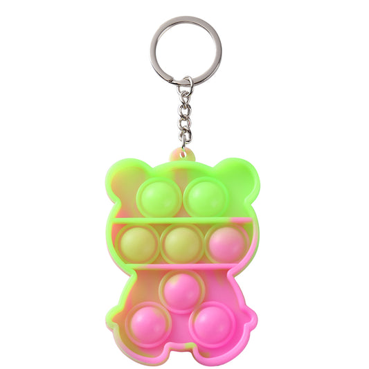 Pop It Fidget - Bear Pendant With Key Chain (B)